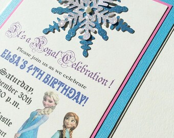 Frozen Invitations -Disney Frozen Invitation - Handmade Frozen Invitations - Customizable