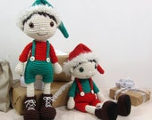 PATTERN: Christmas Elf - Amigurumi doll pattern - Crochet tutorial with photos (EN-056)