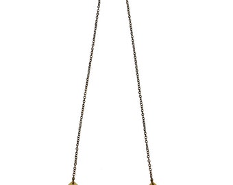 Dolores Necklace - hand sawed geometric necklace