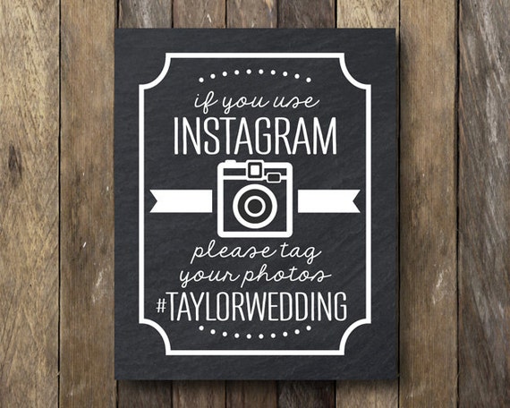 Printable Hashtag Sign Instagram Hashtag by TheLionAndTheLark