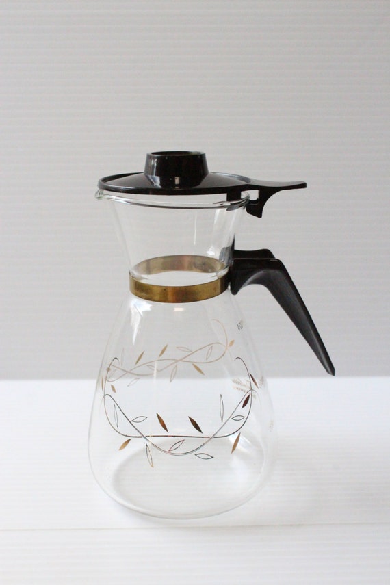 TRICOLATOR COFFEE POT Vintage Glass French Drip Carafe Retro