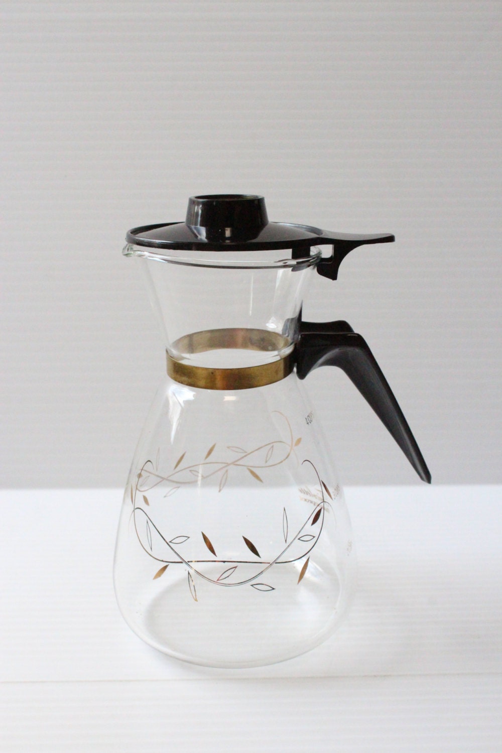 TRICOLATOR COFFEE POT Vintage Glass French Drip Carafe Retro