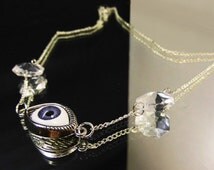 Evil Eye Pendant + Swarovski Crystal Necklace - ONLY 1 AVAILABLE ...