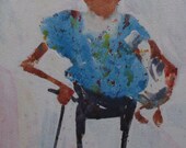 Duck Tales Pet Blot Figure Man Grandpa Gentleman Senior Character Design Original Acrylic Art Painting Lerew impressionist water media beard Duck Tales Pet Blot Figure Man Grandpa Gentleman Senior Character Design Original Acrylic Art Painting Lerew impressionist water media beard