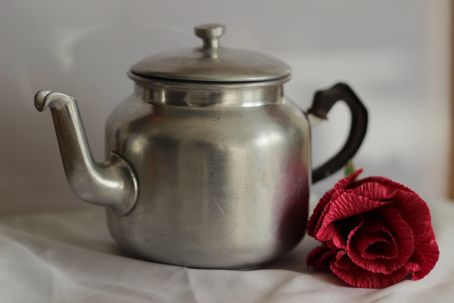 Aluminium Italian Vintage Tea Coffee Pot Kettle by CaseOfVintage