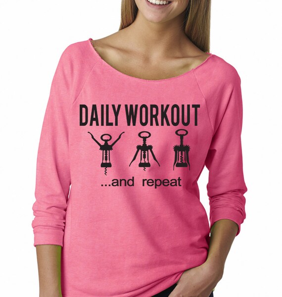 Items Similar To Daily Workout Pullover Sweatshirt Wine Lover Wine