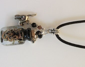 FCZDQ Butterfly Murano Glass Cremation Necklace - Stainless Steel Memorial Keepsake Urn Pendant - View #11