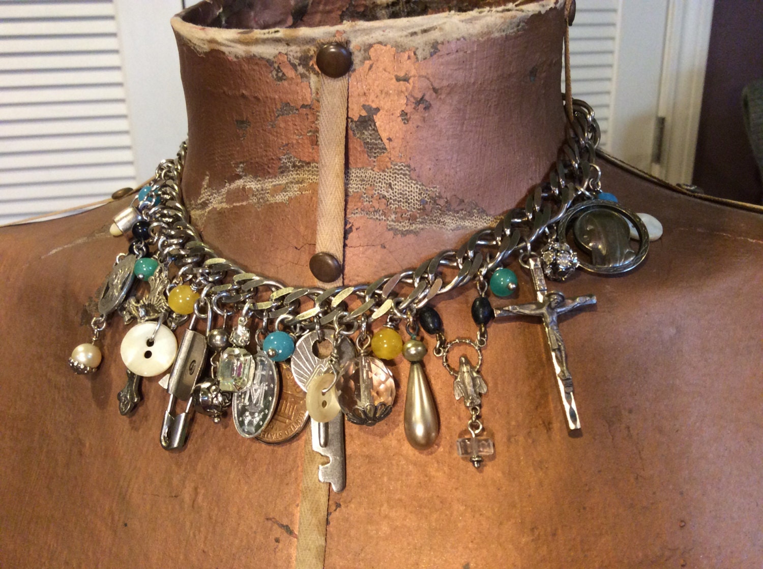 Vintage Assemblage Charm Necklace by Sacred Identity