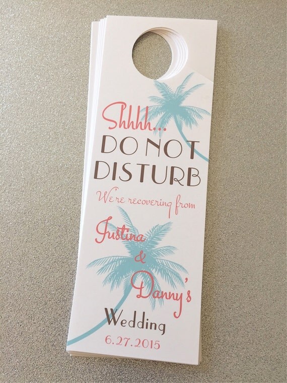 Wedding Door hangers for Destination/Beach Wedding