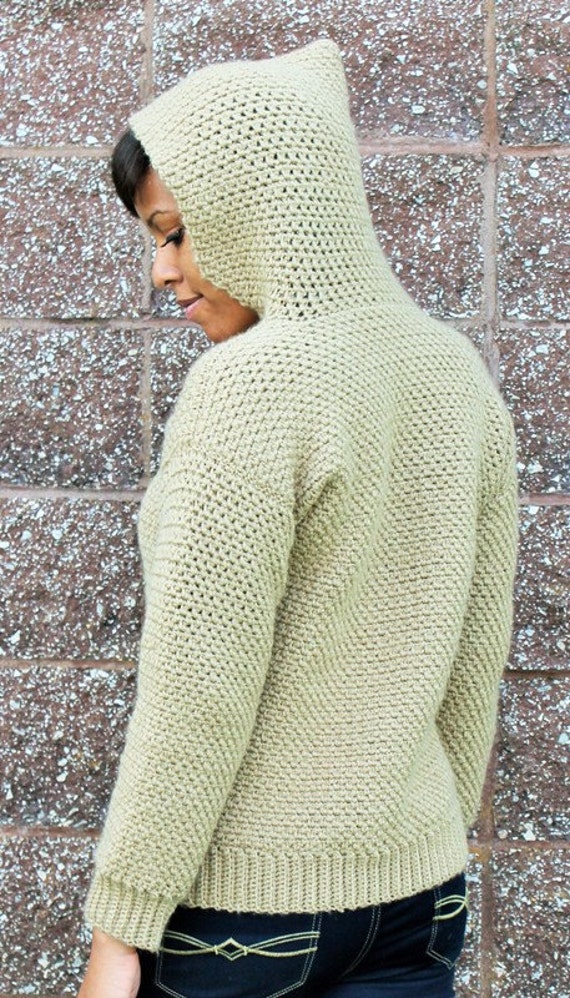 E510 Crochet Hooded Sweatshirt Pattern by CrochetedPatterns