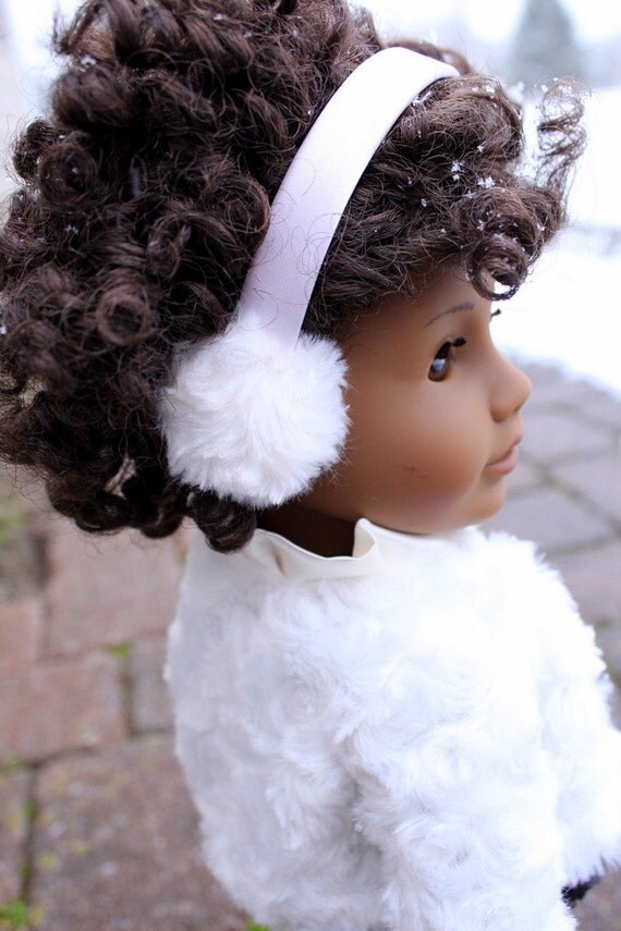 Snowy Fur Earmuffs for American Girl or 18" Doll