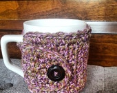 Coffee Mug Cozy in Pink/Purple/Olive
