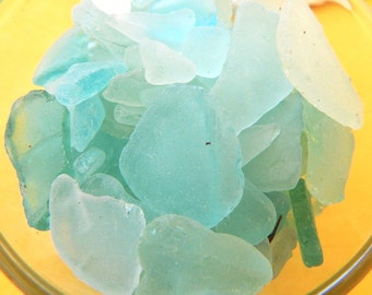 Maine Sea Glass - Turquoise & Aqua - 2 oz. - DIY Crafts, Maine Beach Glass -Sea Glass Wapping - Jewelry