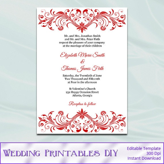 1 Page Wedding Invitation 6