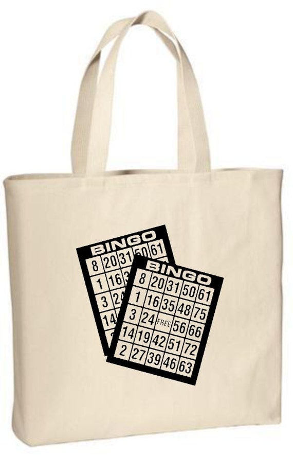 Tote Bag Bingo Tote Bag Bingo Cards Bag Gift Bag by GrafixShirts