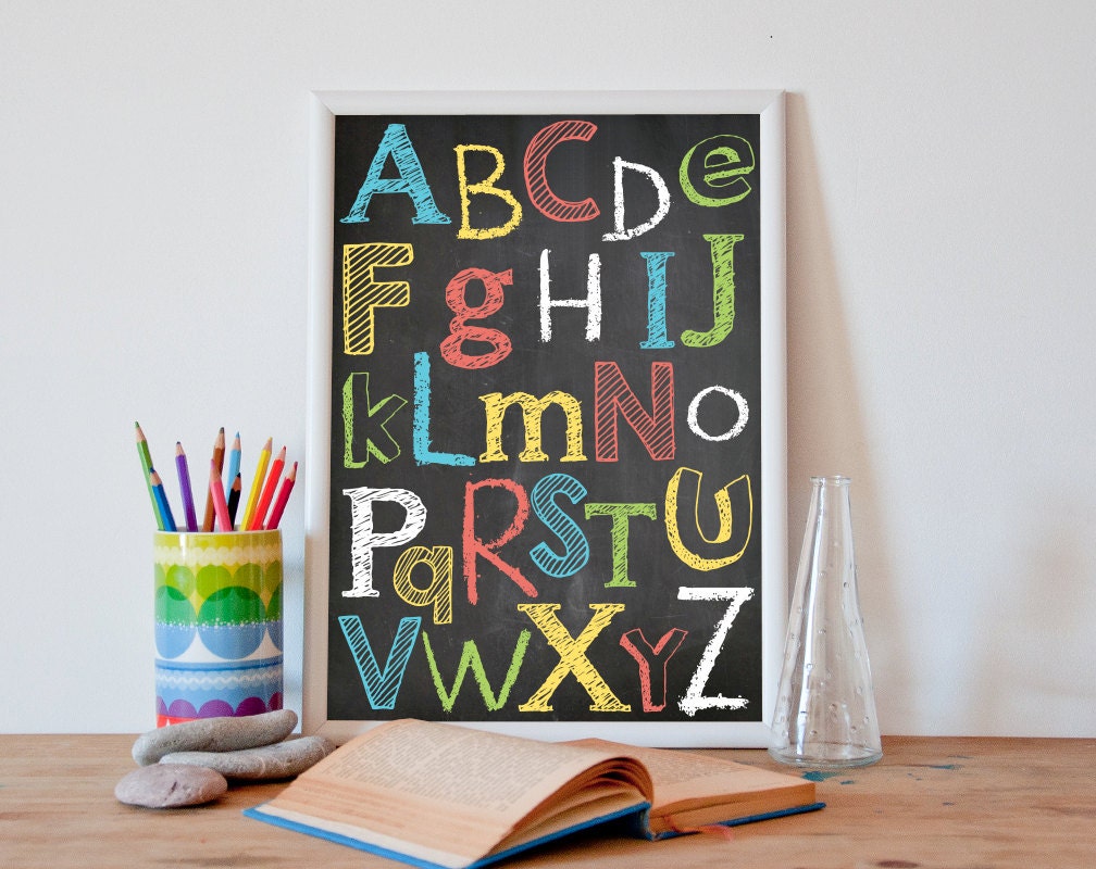 alphabet poster alphabet wall art classroom by