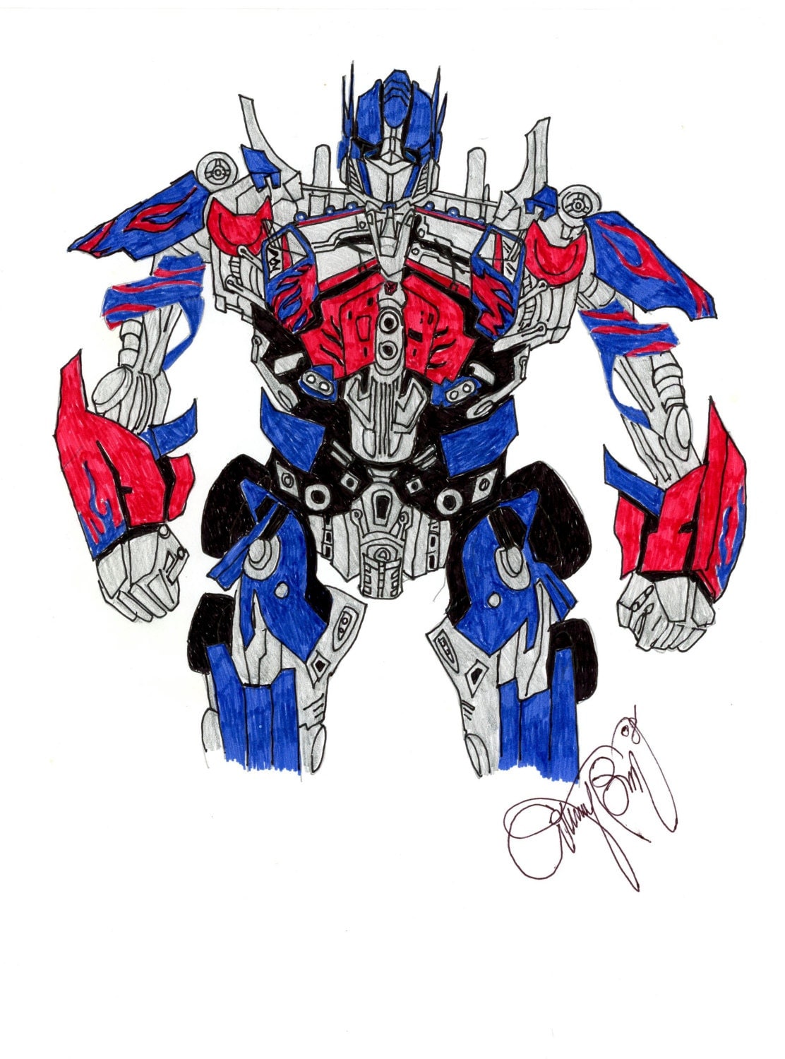 Transformers Movie Drawing Alien Robot Art Pen Drawing Trans