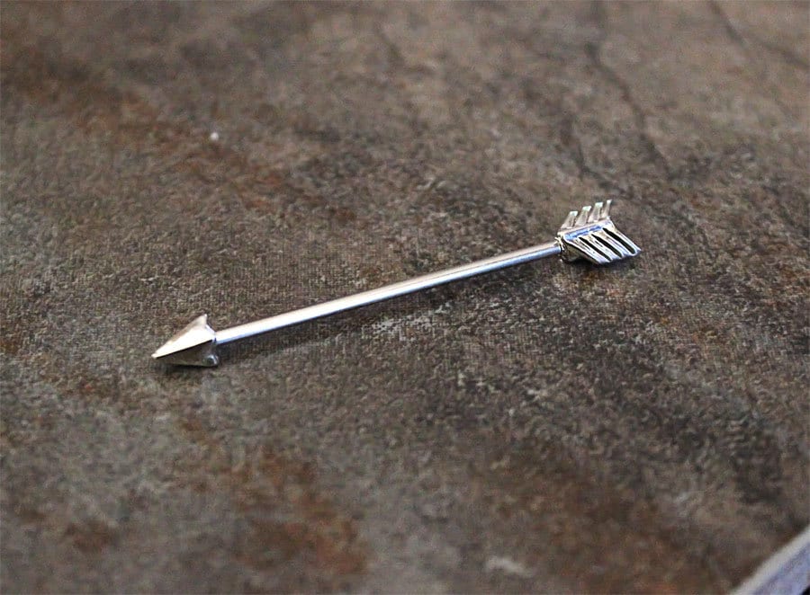 industrial arrow earring