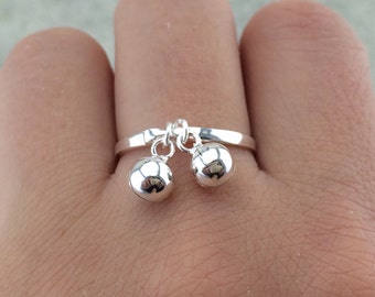 Small Bell Ring In 925 Silver,sterling silver 925 ring