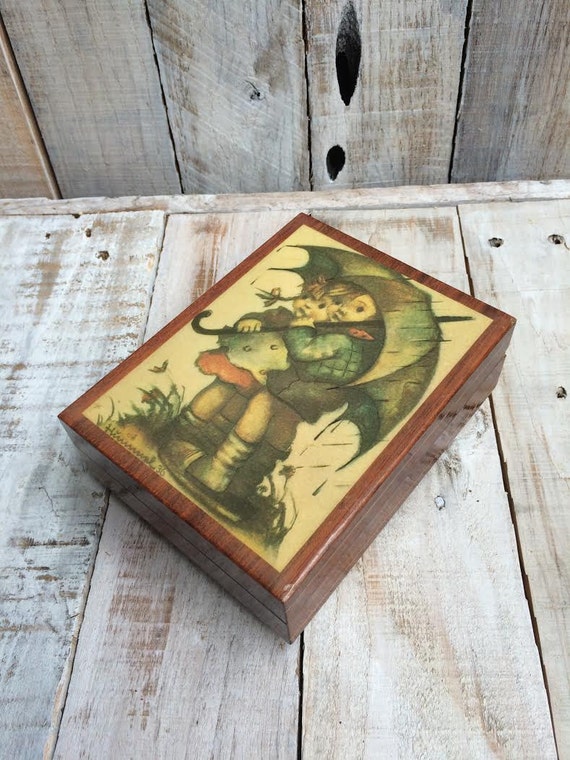 Hummel Music Box Vintage Jewelry Box Wooden by BostonInventory