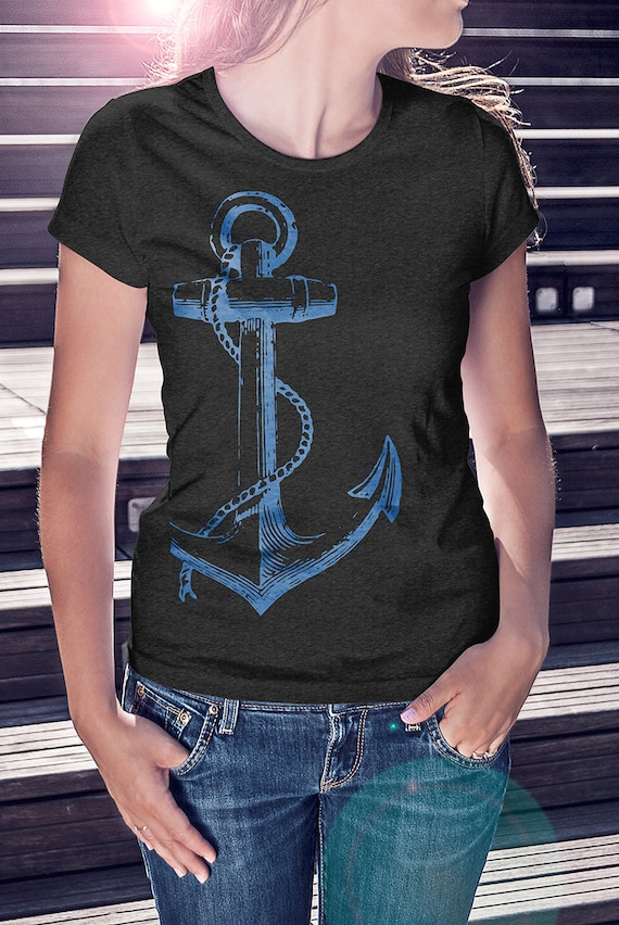 Anchor Tshirt Nautical T shirt Ocean tshirt graphic tee