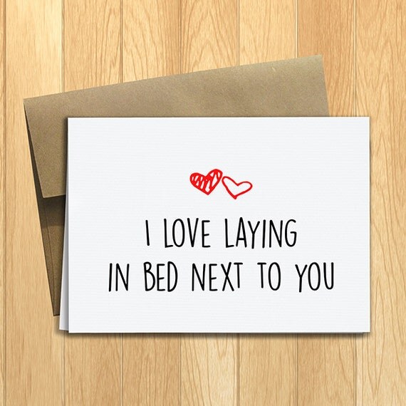 PRINTED Laying in Bed Next to You on our Phones 5x7 Greeting Card ...