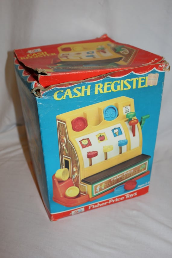 Fisher Price Cash Register 926 Complete with Coins and Box