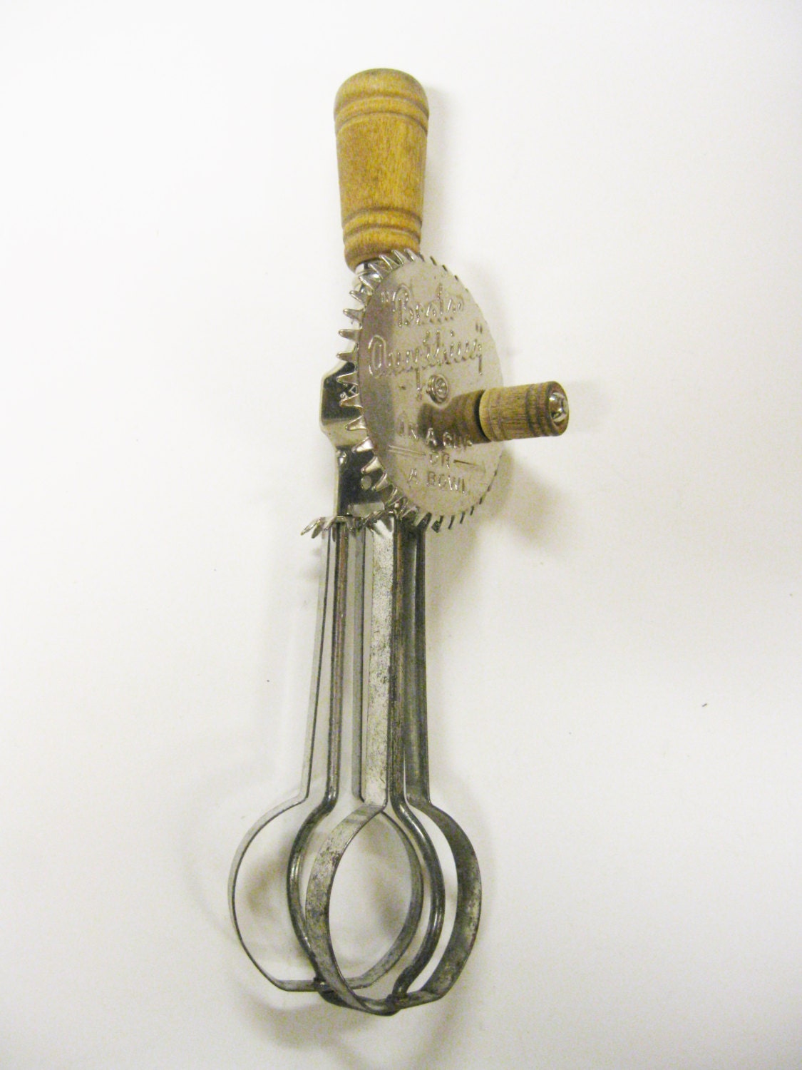 Antique Egg Beater A & J brand Beats Anything in by nhfleamarket