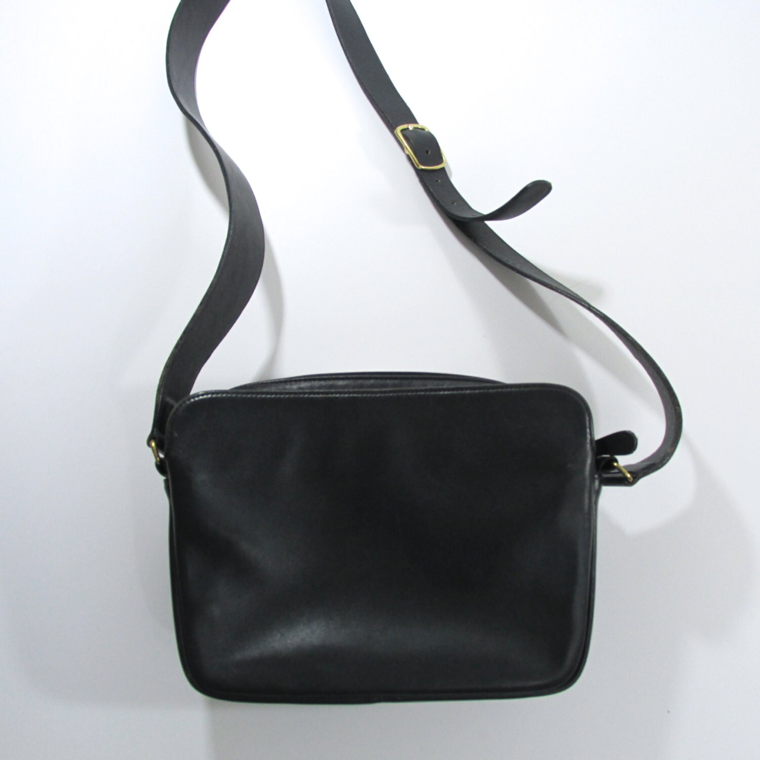 Coach Black Minimal Leather Crossbody Small Purse 90s by ColonyVtg