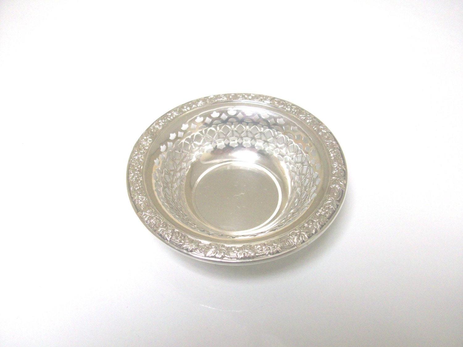 Sterling Silver Nut Dish Filigree 925 // Haute Juice
