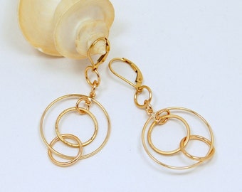Gold Multi Circle Earrings | Bestseller Lightweight Earrings