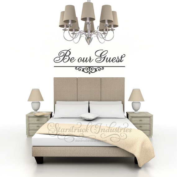 Be Our Guest Decal Guest Room Decor Door Decal Wall Vinyl