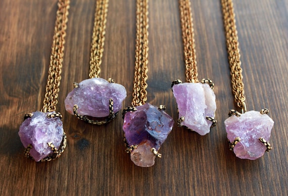 Large amethyst necklace