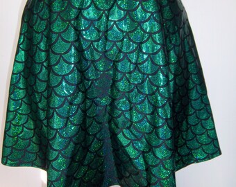 Mermaid Skater Skirt, Mermaid Skirt, Mermaid Scale Skirt