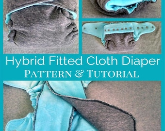 Cloth Diaper Pattern and Tutorial - OS Hybrid Fitted Style - Instant Download - In Depth 21 Page Step by Step PDF - Eco Friendly Diaper