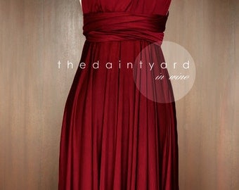 Wine Red Bridesmaid Dress Convertible Dress Infinity Dress Multiway Dress Wrap Dress Wedding Dress Evening Dress Prom Dress Cocktail Dress