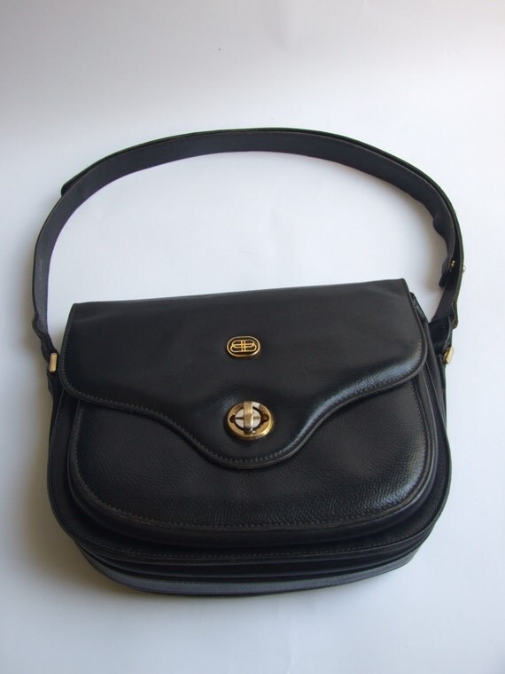 balenciaga black leather handbag