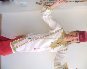 Indian kaftan ethnic/traditional tunic oriental /caftan chiffon/ivory kaftan ethnic
