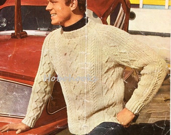 Mens Cardigan PDF Knitting Pattern : Starsky and Hutch Style Jacket ...