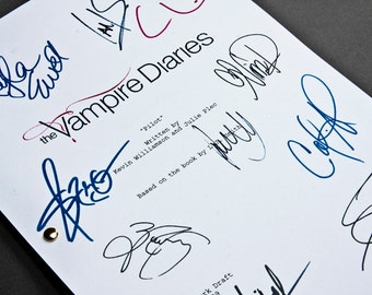 The Vampire Diaries TV Script with Signatures/Autographs Reprint