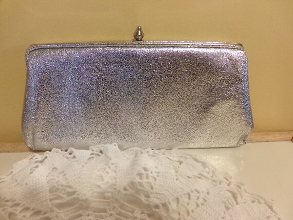 Very nice Vintage Silver Clutch Purse little bag by Morethebuckles