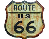 Handcrafted Vintage Route 66 Sign  (PSS00005)