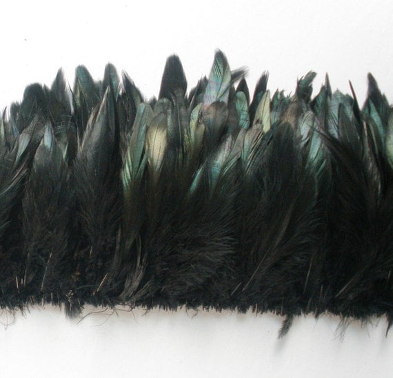 50 Pc Black Iridescent Rooster Coq Tail Feathers By Unique4style