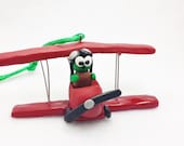 Polymer clay pilot turtle figurine, miniature turtle in an airplane, miniature pilot turtle Christmas ornament, turtle ornament Polymer clay pilot turtle figurine, miniature turtle in an airplane, miniature pilot turtle Christmas ornament, turtle ornament