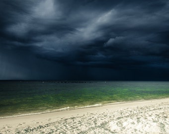 Beach Photography | Dauphin Island Storm | Sky and Weather | Alabama Photography | Storm Photography | Mounted Print