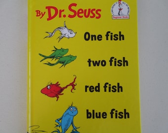 Vintage Dr. Seuss Book - Vintage 1980's Dr.Seuss Book - One Fish Two ...
