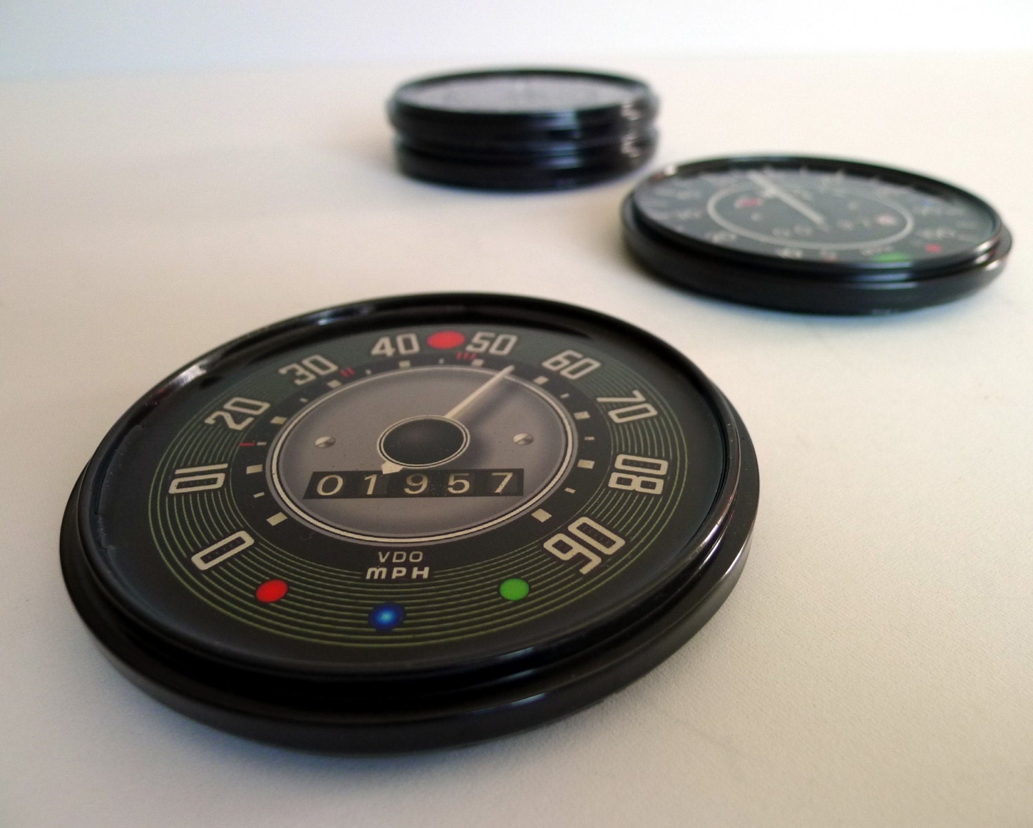 VW Volkswagen Vintage Speedometer Coaster Set Edition 1