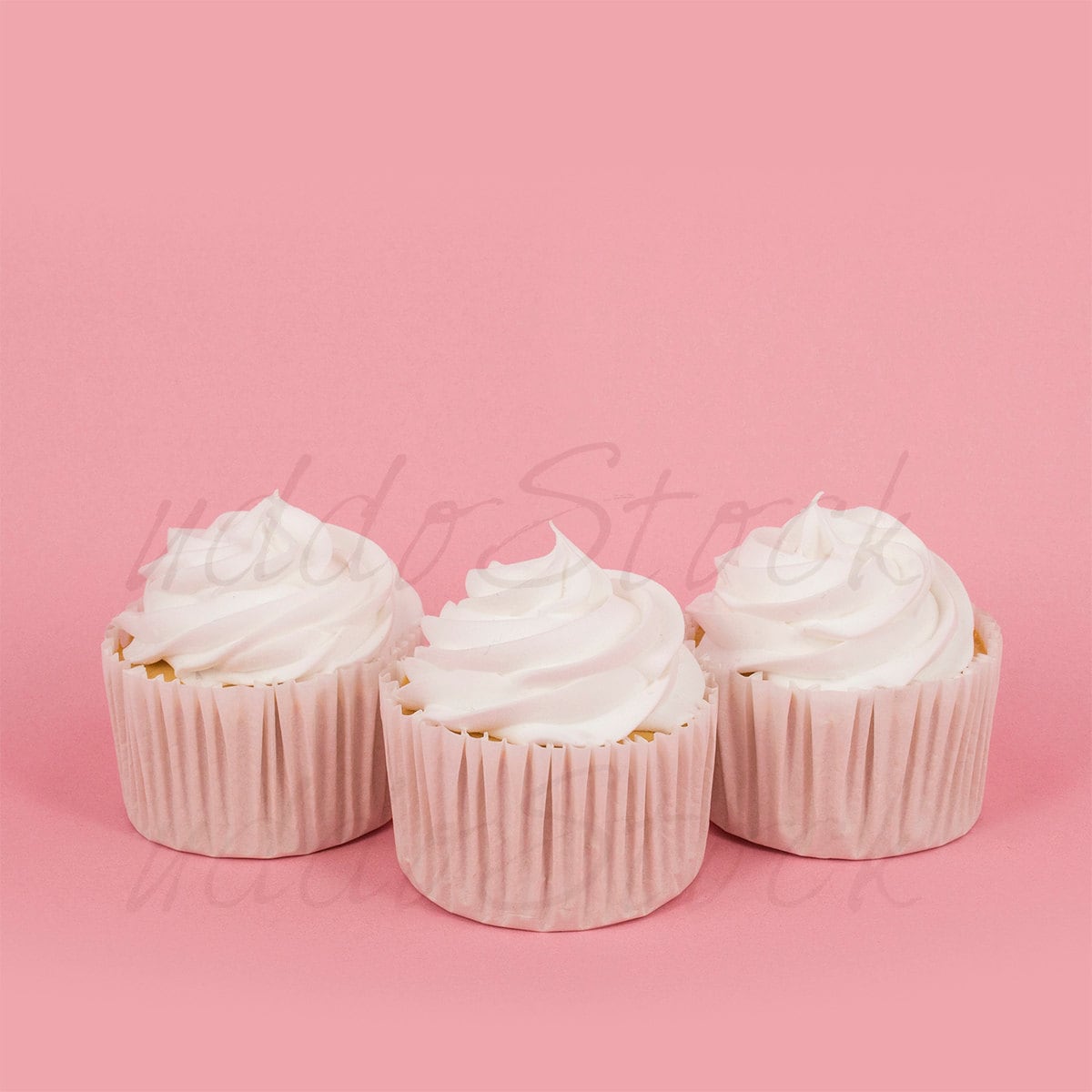 Download White Cupcake Mock up Mockup w/ Pink Background by UddoStock
