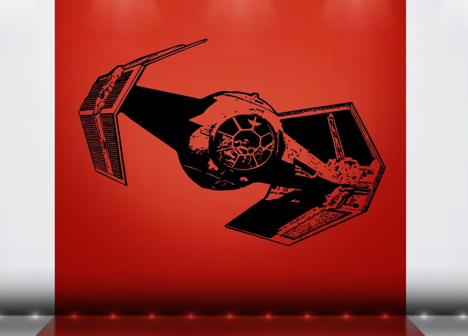 Tie Fighter Decal star war wall decal tie by BeaCreativeDesigner