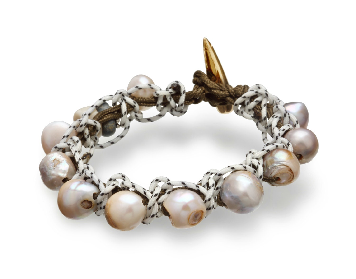 White and black rope bracelet/ Men's paracord by